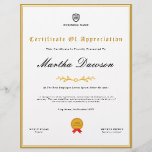Sua empresa de logotipo Prêmio de certificados m