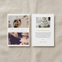 Sua feliz foto de casamento, cartões de agradecime