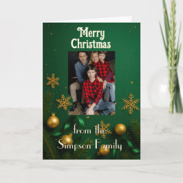 Sua foto aqui Cartão de Natal Personalizado para F