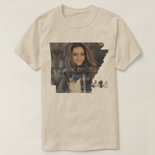 SUA FOTO Camiseta com o formato do Estado de Arkan