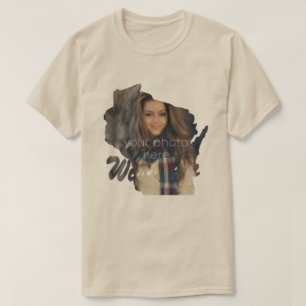 SUA FOTO Camiseta com o formato do Estado de Wisco