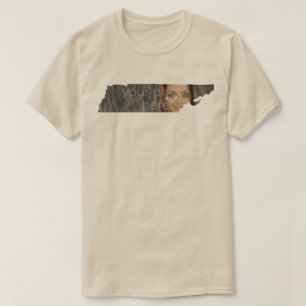SUA FOTO Camiseta com o formato do Estado do Tenne