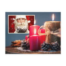SUA FOTO com o cartão postal de Natal personalizad