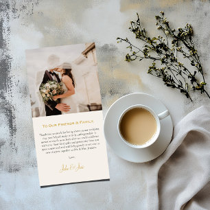 Sua foto do casamento, cartões de agradecimentos