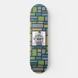 SUA FOTO em skates de padrões geométricos