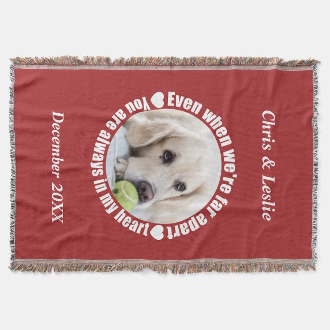 Sua FOTO Longe Distante Amor lança cobertor (Frente)