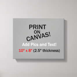 Sua foto na Canvas - 10" x 8" (2,5" de espessura)
