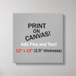Sua foto na Canvas - 12" x 12" (2,5" de espessura)