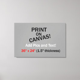 Sua foto na Canvas - 36" x 24" (1,5" de espessura)