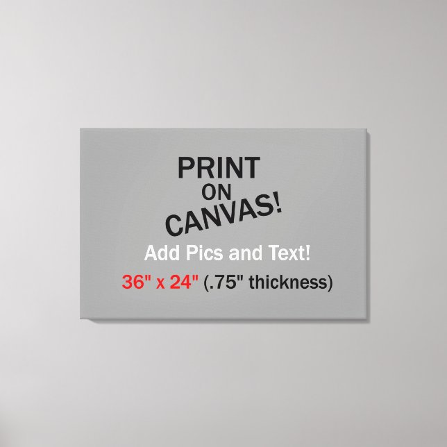 Sua foto na Canvas - 36" x 24" (35" de espessura) (Frente)