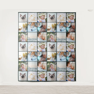 Sua Foto Personalizada em Grid Colagem Tapeçaria V