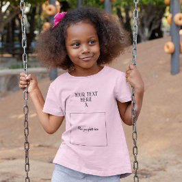 Sua Foto Texto - Camiseta de Meninas Jovens Fofas