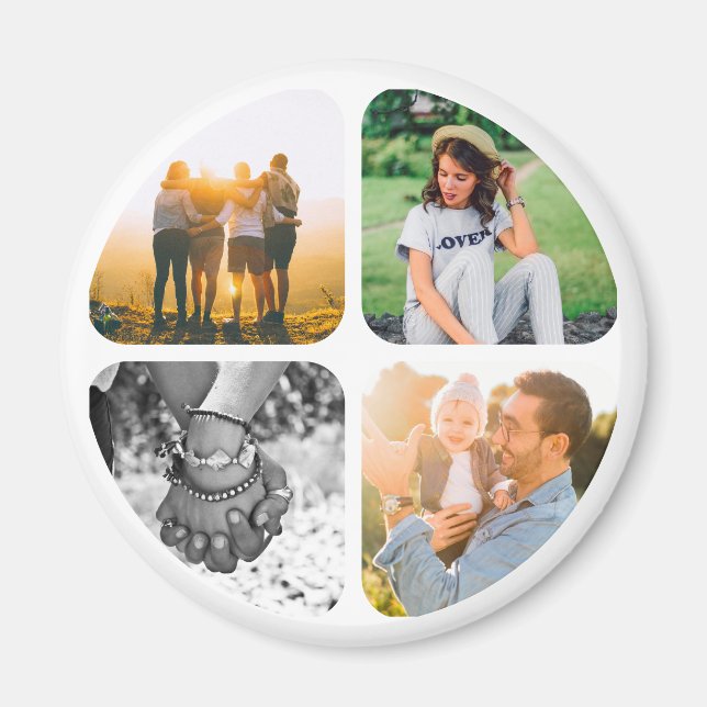Sua Imã de geladeira de 4 fotos (Frente)