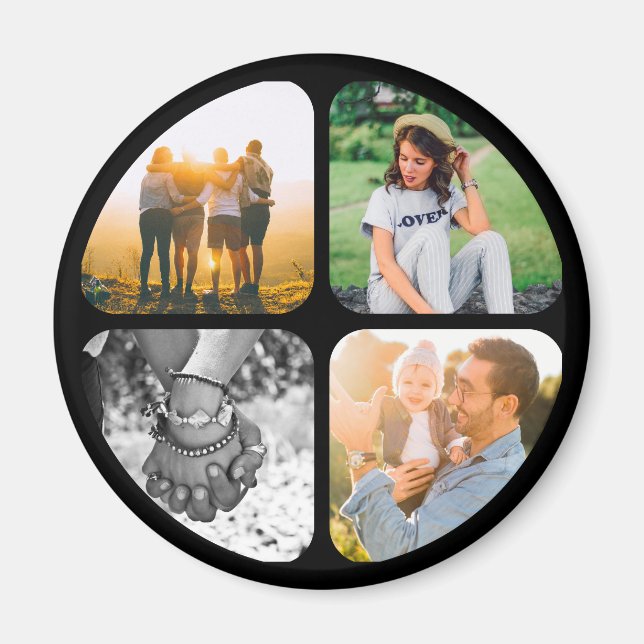 Sua Imã de geladeira de 4 fotos (Frente)