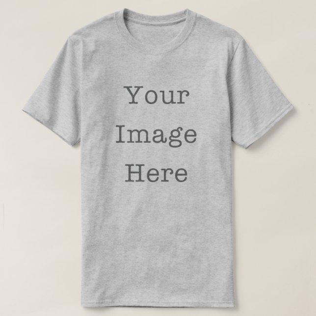 Sua Imagem Aqui Camiseta Personalizada Cinza (Frente do Design)