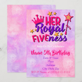 Sua Modelo de Convite de Aniversário Real Fiveness