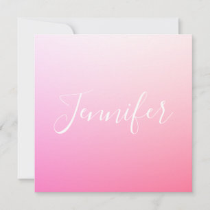 Sua nome ou palavra Ombre cor-de-rosa