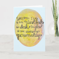 "Sua Personalidade Incrível" Cartão de Cumprimento