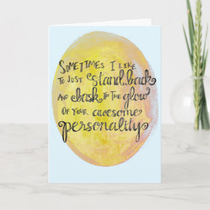 "Sua Personalidade Incrível" Cartão de Cumprimento