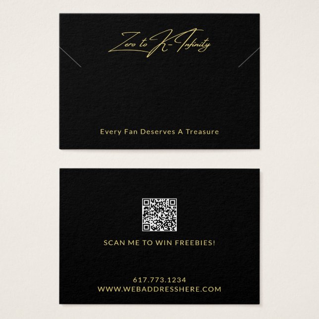 Sua placa de vídeo do colar do código QR (Frente & Verso)