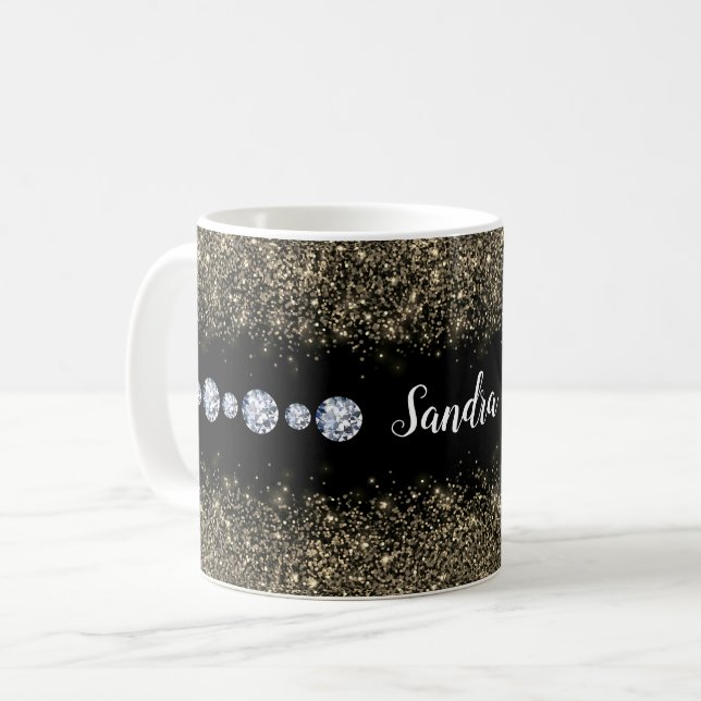 Sua própria caneca personalizada de café (Frente Esquerda)