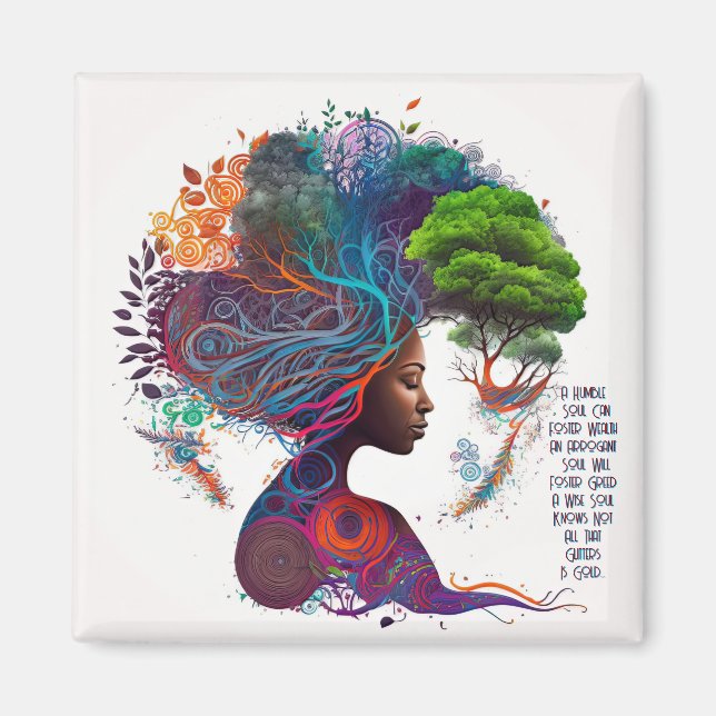 Sua sabedoria brilha e imã Dourada (Frente)