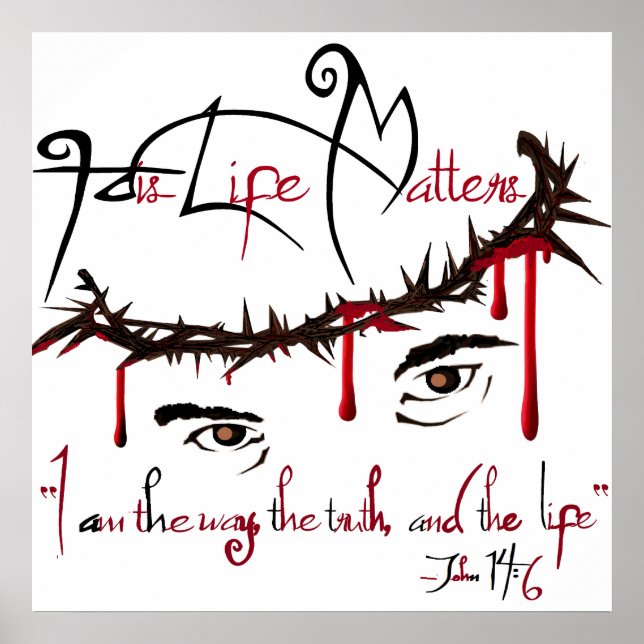 Sua vida é importante para Poster cristão (Frente)