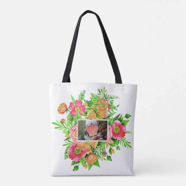 Suas 2 Fotografias em Quadros de Flor bolsas perso (Verso)