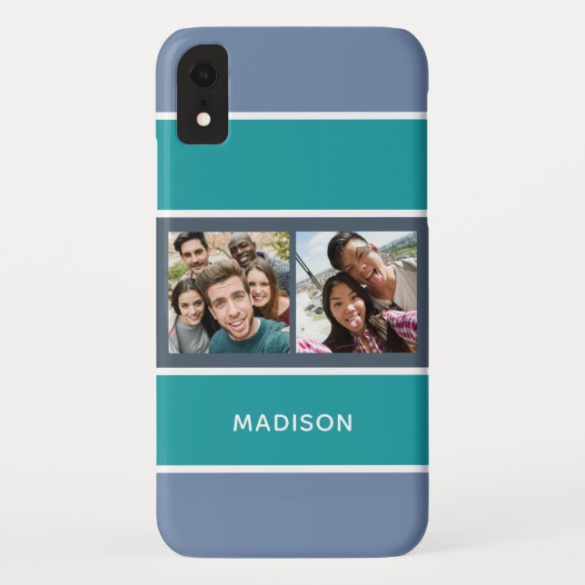 SUAS 2 FOTOS E NOME capas de telefone de padrões d (Verso)