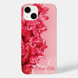Suas capas de iphone vermelhas florais da orquíde