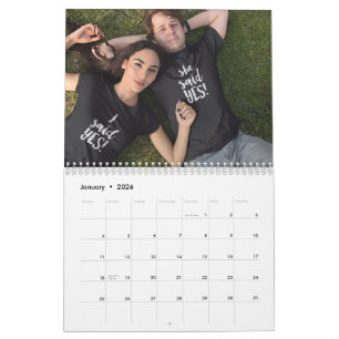 Suas fotos em cada calendário de páginas