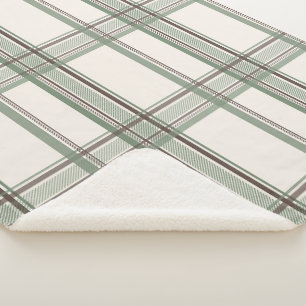 Suave Manta Xadrez Creme de Sage da Estética Sherp