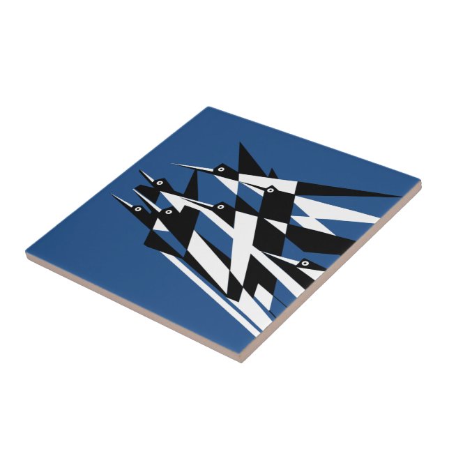 Suba aos pássaros geométricos do art deco do (Lateral)