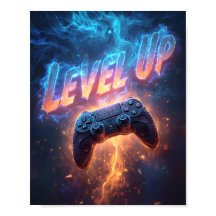 Suba de Nível — Poster Épico de Gamer