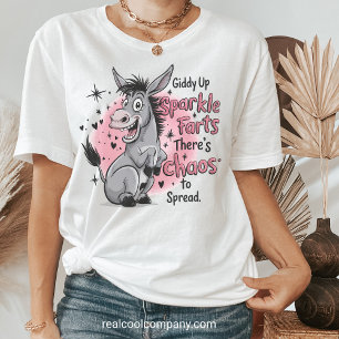 Suba no Sparkle Pum Funny Burro Gráfico Mulheres