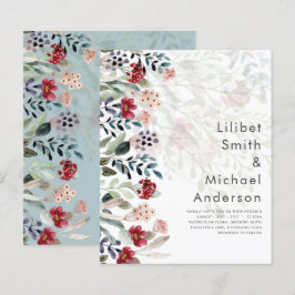 Sublime Burgundy Blue Wildflower Elegant