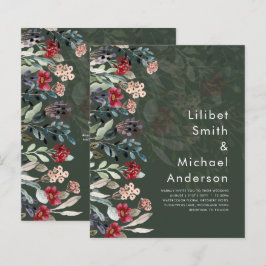 Sublime Burgundy Blue Wildflower Elegant