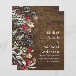 Sublime Burgundy Blue Wildflower Elegant