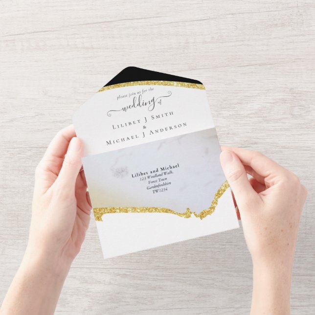 Sublime Casamento Moderno Preto e Dourado (Opening)