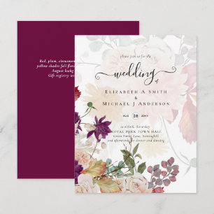 Sublime Mulberry laranja Floral Wedding Suite