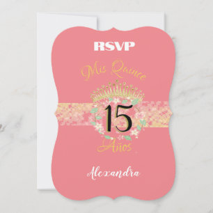 Sublime Rosa Dourada Quinceanera Princess
