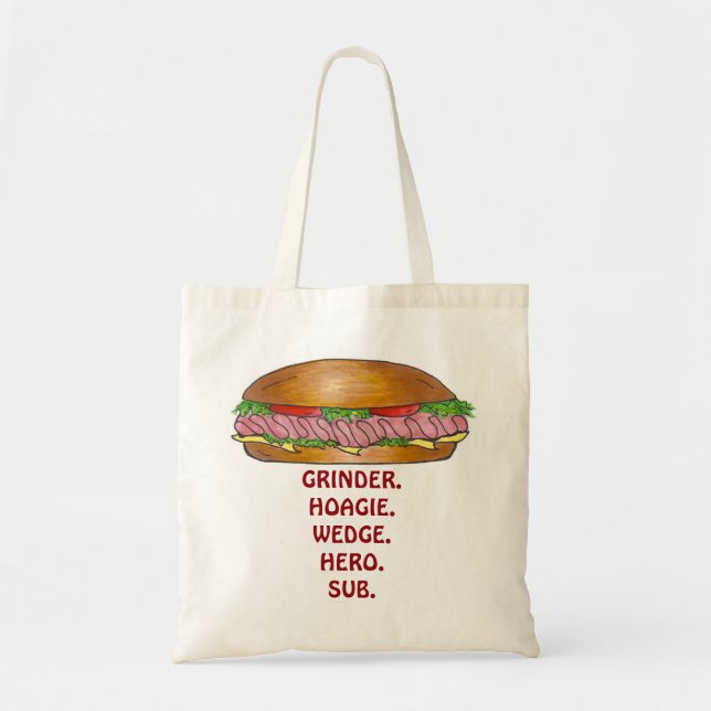 Submarino Sandwich Grinder Hoagie Sub-Hero Bolsa (Frente)