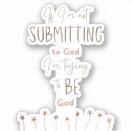 Submeter a Deus o adesivo cristão | LAPTOP