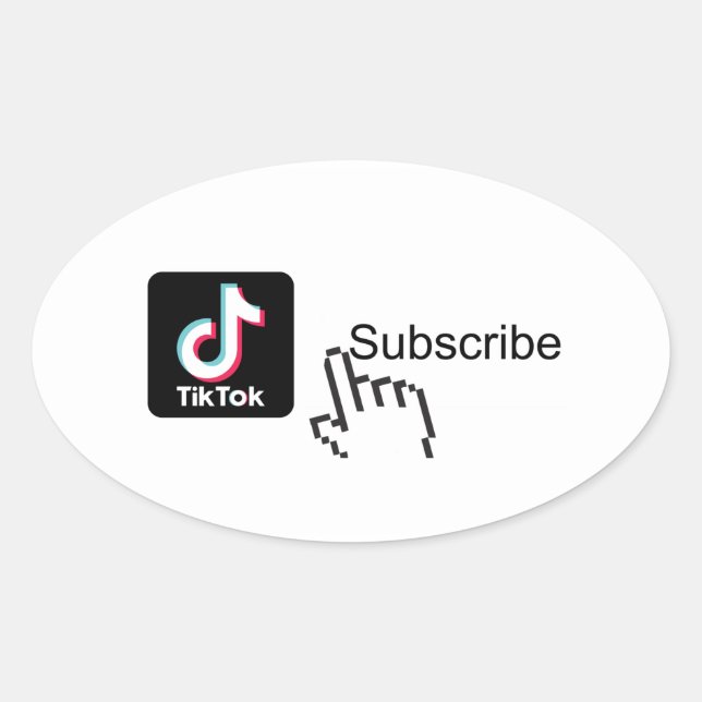 subscrever o meu adesivo do canal Tiktok (Frente)
