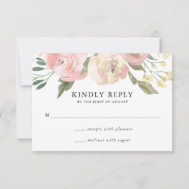 Subtle Blooms | Cartão de Resposta de Casamento