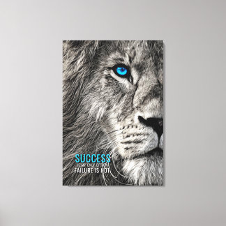 Success My Only Option Motivational Quote Canvas