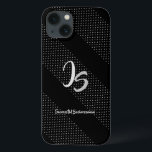 "Successful Businessman" Personal Silver Monogram<br><div class="desc">iPhone Case with Stylish Silver Monogram on Geometric black pattern silver foil polka dots ornament (a silver foil ornament - are simulated). For Creation and Customise Your Personal Monogram template. Business Man Fashion Graphic design. Electronics > Phone Cases > iPhone Cases > iPhone Cases. iPhone Case trendy gift (for him)...</div>