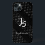 "Successful Businessman" Personal Silver Monogram<br><div class="desc">iPhone Case with Stylish Silver Monogram on Geometric black pattern silver foil polka dots ornament (a silver foil ornament - are simulated). For Creation and Customise Your Personal Monogram template. Business Man Fashion Graphic design. Electronics > Phone Cases > iPhone Cases > iPhone Cases. iPhone Case trendy gift (for him)...</div>