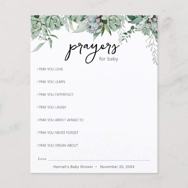 Succulent e Eucalyptus Greenerase para Bebê (Frente)