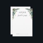 Succulent Greenery | Cartão de conselheiro para ca<br><div class="desc">Esta vegetação suculenta | cartão de conselho de casamento é perfeito para o seu casamento floral verde-tropical. A design apresenta trabalho de arte de aquarela moderna, incluindo eucalipto verde-claro, saborosa delicada e variedades clássicas de suculento, dando à design uma sensação simples e elegante de jardim secreto, perfeita para qualquer primavera,...</div>